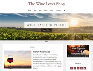 [NEW DESIGN] * WINE LOVER STORE *  blog website business for sale AUTO CONTENT - Picture 1 of 5