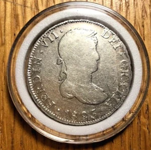 1825 JL Bolivia 4 reales Potosi Ferdinand VII Colonial crown peso milled bust - Picture 1 of 2