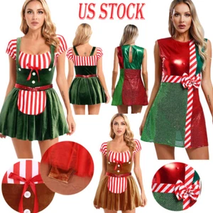 Women's Sleeveless Christmas Dress Round Neck Mini Party Club Bodycon Dresses - Picture 1 of 46