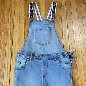 Tommy Hilfiger Denim Bib Overalls Branded Straps kids Size 10 Skinny Light - Picture 1 of 8