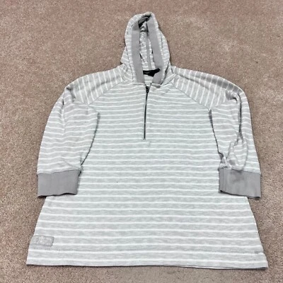 Lauren Ralph Lauren Hoodie Gray White Striped Women's Size XL Long Sleeve - Image 1 of 4