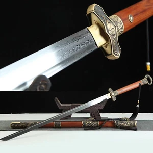 Espada Dao hecha a mano de la dinastía Tang china Damasco doblada de acero afilada 唐刀 - Imagen 1 de 10