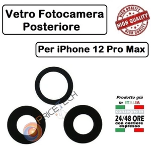 LENTI FOTOCAMERA POSTERIORE VETRI PER APPLE IPHONE 12 PRO MAX VETRINI - Foto 1 di 1