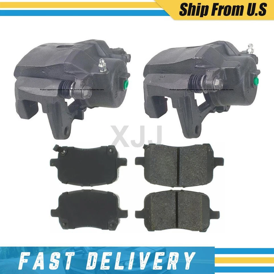 Pinzas de freno delanteras izquierda + derecha y pastillas metálicas para Chevrolet Malibu 2004-2012 Foto 1 de 4