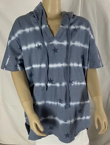 jane and delancey womens juniors top with hood in gray medium - Picture 1 of 4