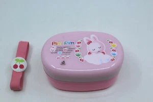 Barunson Komatorae Pim Pim Pink Rabbit Plastic Bento Lunch Box 2 Layers Korea - Picture 1 of 12
