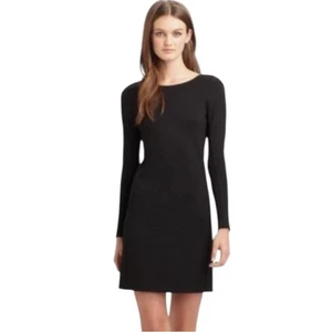NWT Theory Mimi Kalion Black Long Sleeve Zipper Mini Dress - Picture 1 of 7