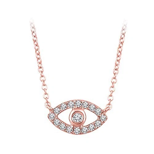 1/20 Carat Diamond Eye Pendant (10k) White/Yellow/Rose Gold (G-H Color, SI2-I1) - Image 1 of 1