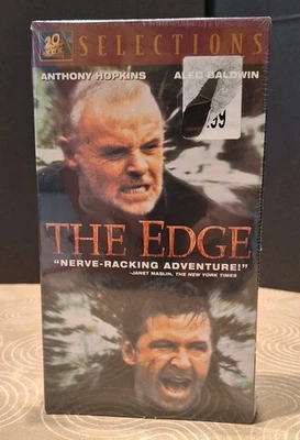 NEW The Edge (1997) VHS  Sealed Watermarked (R)  Anthony Hopkins-Alec Baldwin Foto 1 de 4