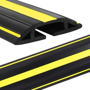 6.5ft Cable Protector Cord Cover for Floor, Heavy Duty PVC Duct Easy to Unrol... - Afbeelding 1 van 6