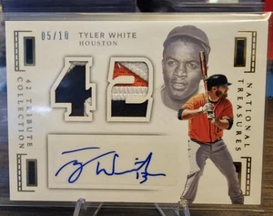 2016 National Treasures Tyler White 42 Tribute Collection /10 Gold Auto RC 🔥🔥 - Bild 1 von 2