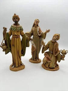 Fontanini Depose Italien 5-7" Könige Balthasar Melchior Gaspar Krippe Spinnenmarke - Bild 1 von 9