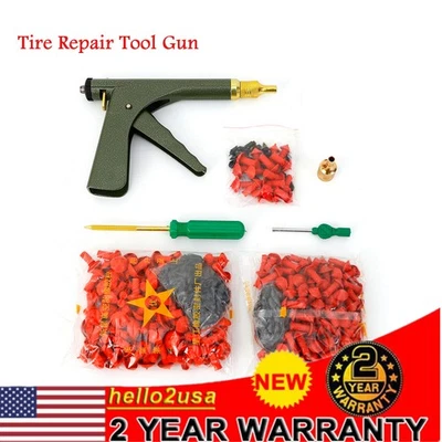 Tire Plugger Tubeless Tire Wheel Repair Gun Kit Mushroom Plug Probe Nozzle! - Image 1 of 4