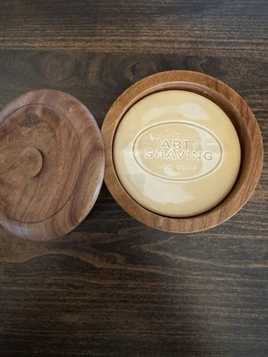 剃须艺术纽约剃须肥皂带碗檀香木新品,无盒 — 第 1/4 张图片
