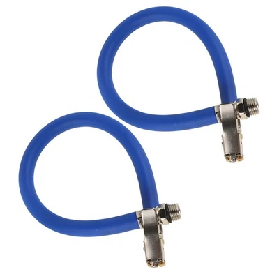 2Pcs Bike Pump Tire Valve Adapter Locking Chuck for Air Release Extension Hose - Image 1 of 4