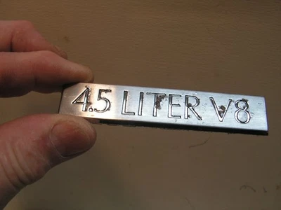 1980-1993 Cadillac 4.5 LITER V8 Rear Trunk Emblem Deville Fleetwood Eldorado OEM - Изображение 1 из 4