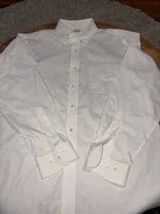 Brooks Brothers 1818 Regent Fit Dress Shirt  16.5 4/5White Non-Iron Cotton - Picture 1 of 6