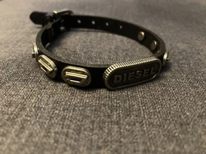 DIESEL Herren oder Damen Lederarmband NEU Schwarz - Bild 1 von 2