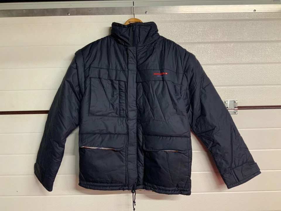 CHAQUETA DE FÁBRICA HONDA SUISSE GENUINA NUEVA NUNCA USADA RETRO NOS TELA TELA AZUL Foto 1 de 4