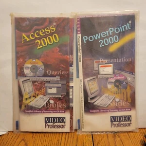 Video Professor Learn How To PC CD-ROMS LOT ~ PowerPoint 2000 & Access NEW - Picture 1 of 6