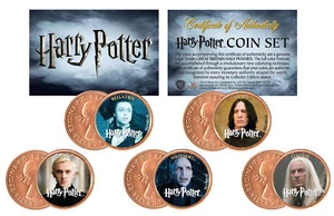 Harry Potter * VILLAINS * Colorized UK British Halfpenny 5-Coin Set * Licensed * - Picture 1 of 1