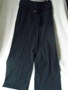 NWT Worthington Womens Petite 4 Black Wide Leg MSRP $54 HIgh Waist Dress Slacks - Picture 1 of 10