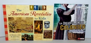 Lot of 2 Books American Revolution for Kids & The Dreadful, Smelly Colonies - Picture 1 of 4
