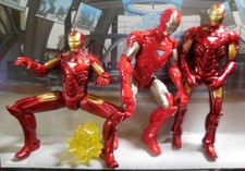 2010 IRON MAN 2 Marvel/Hasbro IRON MAN MARK V/VI Loose 4" Figure LOT OF 3 #1