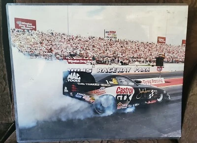 JOHN FORCE NHRA 16X20 1997 CONDUCTOR DEL AÑO FIRMADO AUTOGRAFIADO FOTO Foto 1 de 2