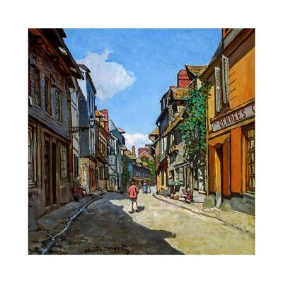 Claude Monet, Rue de la Bavole, Honfleur, 1864, Canvas Print, 30" x 30" + Border - image 1 of 4