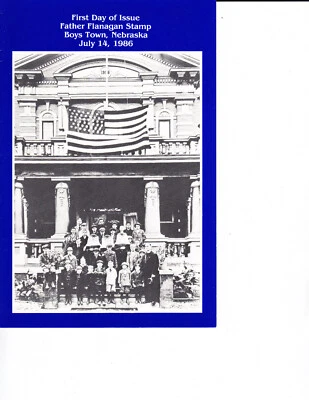 USPS 1st Day Ceremony Program #2171 C1  Father Flanagan Boys Town Youth Ed 1986 - Image 1 of 4