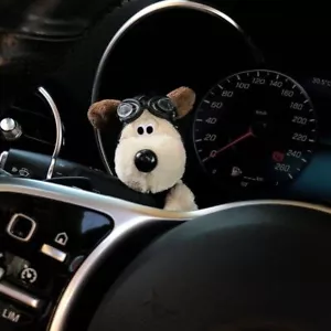 Volante amico imbottito cane auto bambole decorazione pilota pawdog ornamenti - Foto 1 di 15