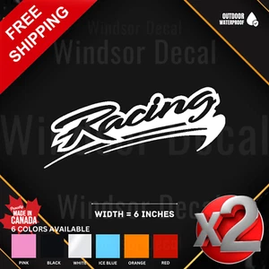 2X Racing Car Sticker | Sports Car Decal | Car Graphics | Unique Vinyl 6 inch - Picture 1 of 5