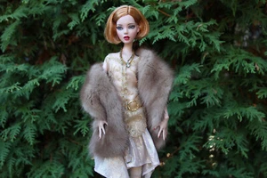 Honigbraun Echt Nerz Pelz Halstuch 4 Sydney Tyler Gene Sybarites KD Puppen ~ Dimitha - Bild 1 von 10