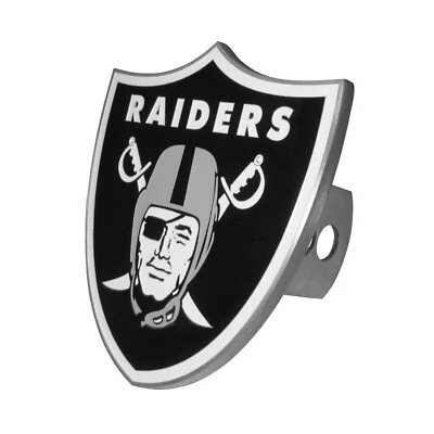⭐️⭐️⭐️⭐️⭐️ Las Vegas Raiders Logo Grande Oficial NFL Enganche Cubierta Ajuste Universal Foto 1 de 3