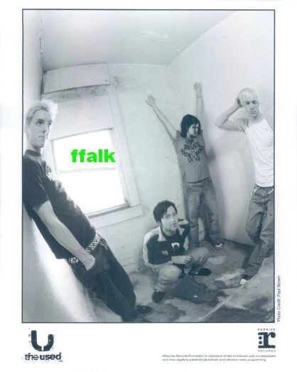Press Photo: THE USED 8x10 B&W - Image 1 of 1