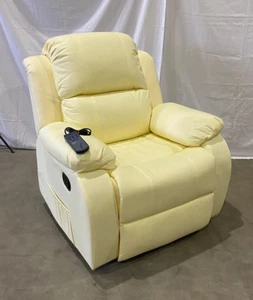 Sessel, Fernsehsessel, Relaxsessel mechanisch, Wärme und Vibro, Beige, Raburg - Bild 1 von 8
