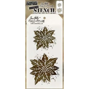 Plantilla de capas Tim Holtz ~ POINSETTIA DUO ~ THS153 ~ estampadoras anónimas - Imagen 1 de 1