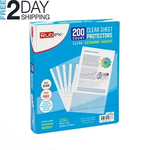 200 Sheet Protectors, Holds 8.5 x 11 inch Sheets - Picture 1 of 8
