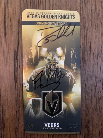 SIGNED! MARC-ANDRE FLEURY ENGELLAND AUTOGRAPHED VEGAS GOLDEN KNIGHTS SCF TICKET Cover