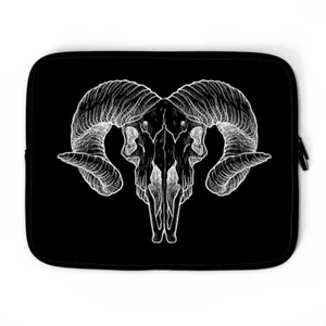 Ram Skull schwarz Laptophülle, Laptoptasche, Gerätetasche, Laptoptasche, MacBook - Bild 1 von 8