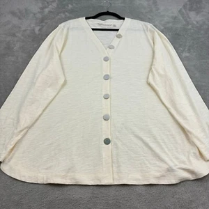 Cardigan donna nuovo senza etichette morbido Dintorni Delia bottoni misti 2X beige boho - Foto 1 di 16