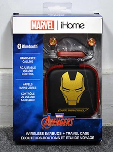 iHome Marvel Disney Avengers Ironman Wireless Earbuds With Travel Case - Picture 1 of 2