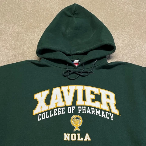 Xavier College Sweatshirt Men 2XL Pharmacy Green Champion University Pullover Cover