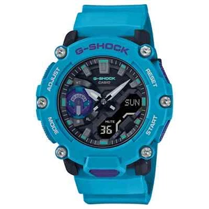 Casio Watch G-Shock Blk/Blue Analog/Digi Carbon Core Guard GA2200-2A RRP $339 - Picture 1 of 4