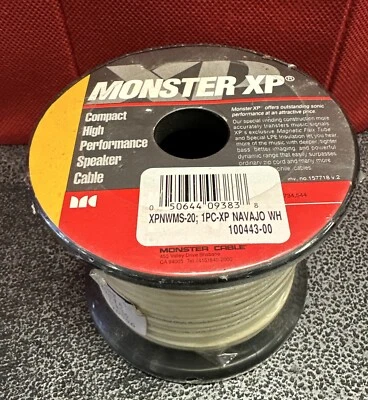 Cable Altavoz Monster XP MiniSpool XPNW MS Alto Rendimiento Nuevo y Sellado 20 ft Foto 1 de 4