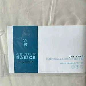 WB WESPUN BASIC BY WELSPUN 100% COTTON California King Sheet Set Linen - Picture 1 of 4