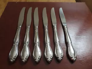 Oneida CANTATA Set of 6 Dinner Knives Deluxe Stainless Flatware Lot A - Picture 1 of 4