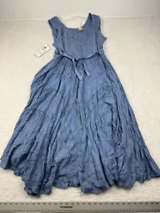 Scully Honey Creek Dress Women's L Blue Lace Embroider Western NWT - Picture 1 of 7