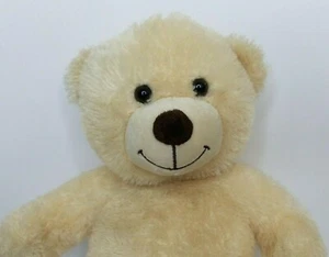 Build A Bear Teddybär Plüsch creme lächelnd 2010 15 Zoll Stofftier Spielzeug BAB Work - Bild 1 von 6